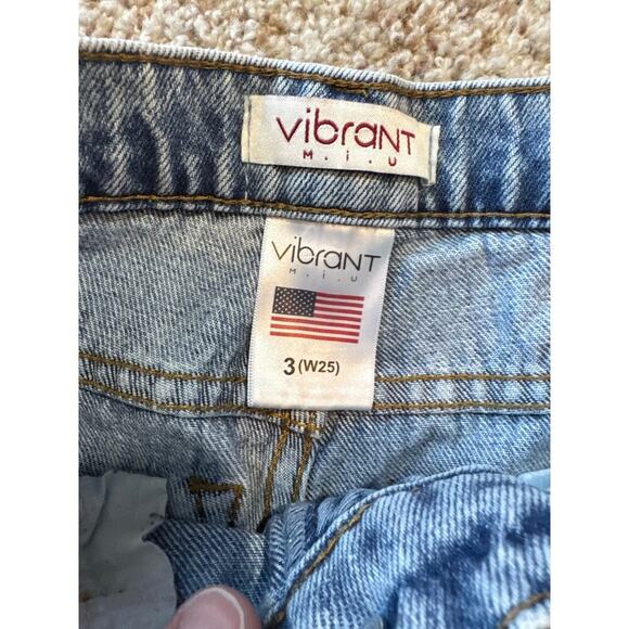 VIBRANT Gold Tag Woman's Jeans/Pants, size 3; Wide leg; ripped styling; Junior - Picture 10 of 10